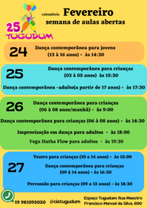 semana de aulas abertas